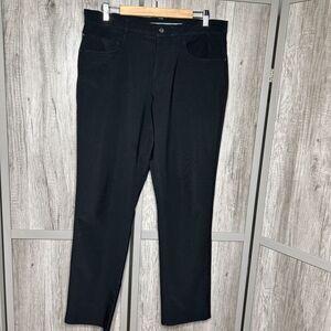 Footjoy Golf Pants 5-Pocket Style Black Color Straight Leg Size 35 x 32